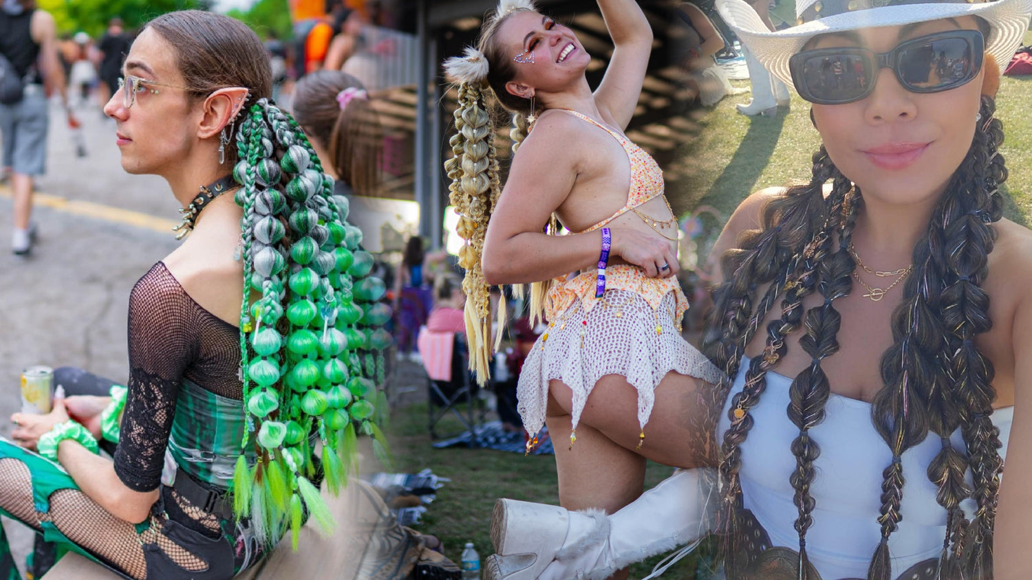 Reusable Tie-in Braids for Festivals & Special Events